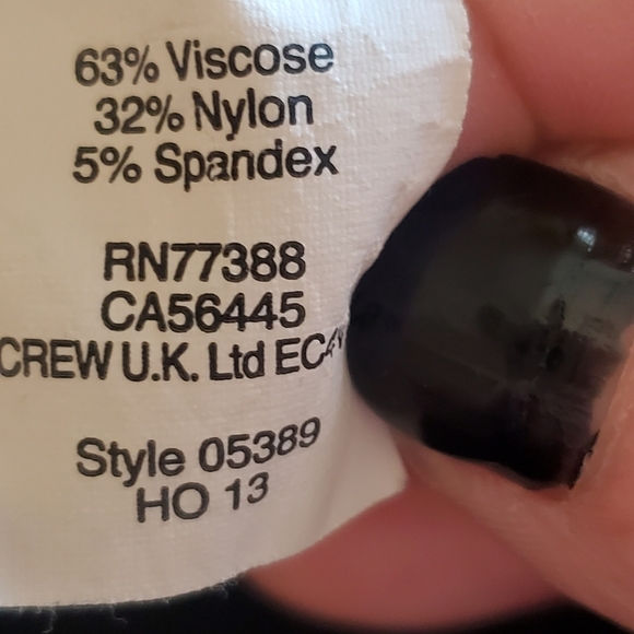 J CREW PIXIE PANT BLACK 16R. SLIP ON SIDE ZIP. ELASTIC PANEL SIDES. STRETCH - Picture 8 of 8